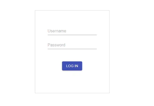 react login form with material-ui