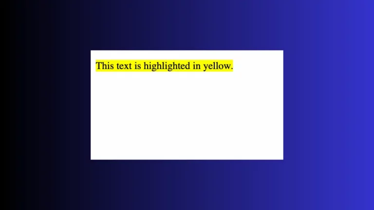 How to Highlight Text in HTML