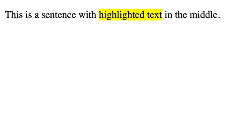 html highlight specific text