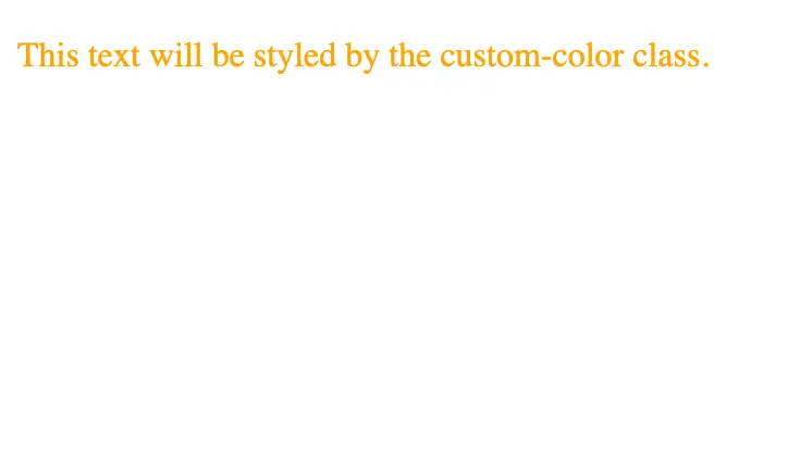 html text color using css