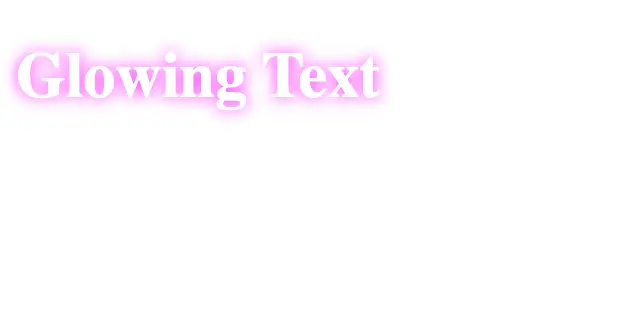 html text glow effect