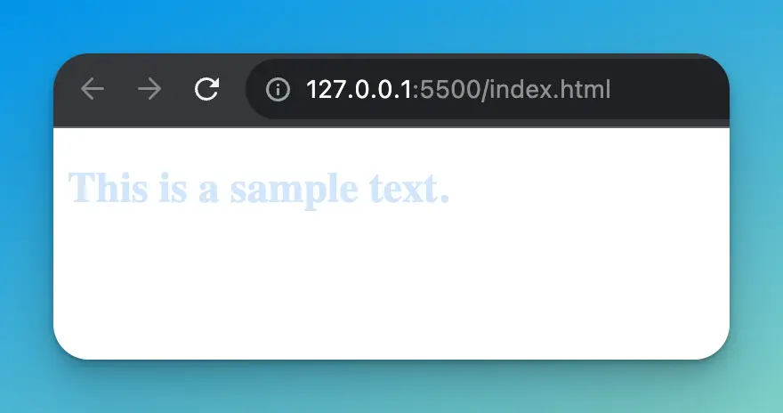 html text opacity with css
