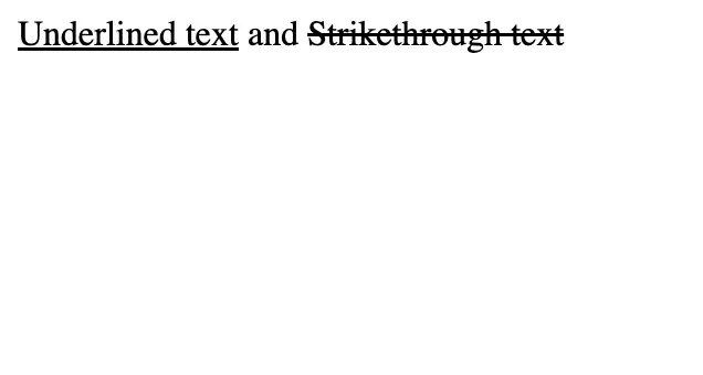 html text strikethrough